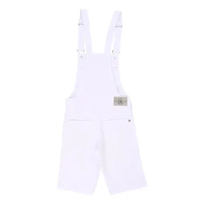 Jardineira Curta Gijo Sarja Com Bolso Franzido