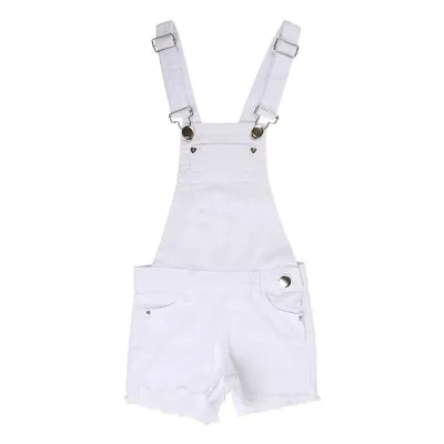 Jardineira Infantil Color Mini Curta Em Sarja Com Bolso