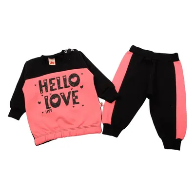 Conjunto Livy Em Moletom Hello Love + Calça Conjunto Livy Em Moletom Hello Love + Calça