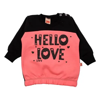 Conjunto Livy Em Moletom Hello Love + Calça Conjunto Livy Em Moletom Hello Love + Calça
