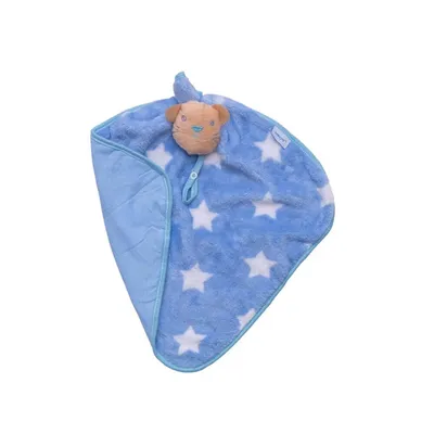 Naninha De Microfibra Estrela Azul Baby Joy Naninha De Microfibra Estrela Azul Baby Joy