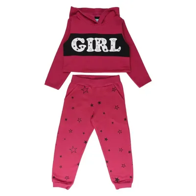 Conjunto Kookabu Blusão Estampa Girl  + Calça Moletom Estrelas Conjunto Kookabu Blusão Estampa Girl  + Calça Moletom Estrelas