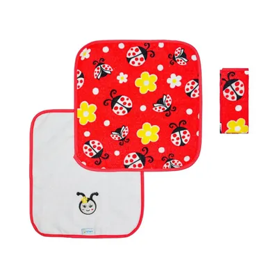 Toalha De Boca Incomfral Bambi Estampa Joaninha Com 03 Peças