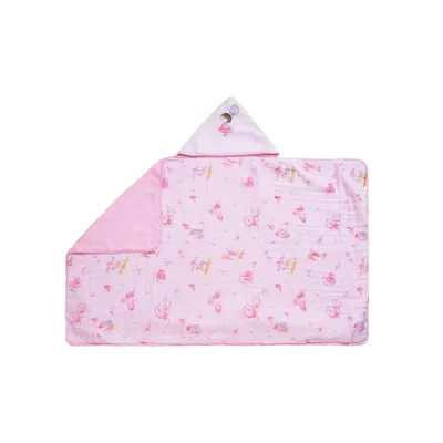 Toalha Com Capuz Baby Joy Bordado Jardim