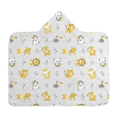 Toalha Capuz Incomfral Bercinho Safari 70 x 90