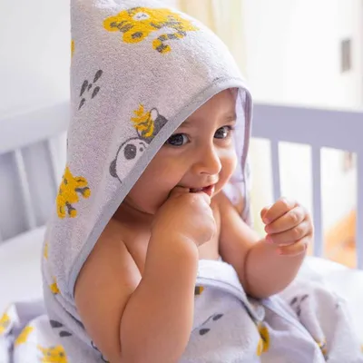 Toalha Capuz Incomfral Bercinho Safari 70 x 90