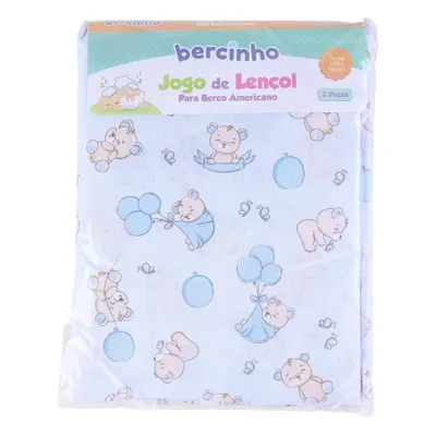 Jogo De Lençol Incomfral Bercinho Com 03 Peças Urso Balões Jogo De Lençol Incomfral Bercinho Com 03 Peças Urso Balões