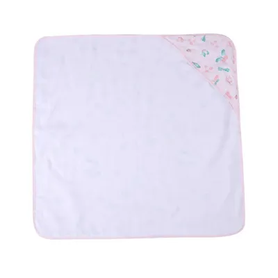 Toalha Forrada Papizinha Karinho Capuz Estampa Borboletas Toalha Forrada Papizinha Karinho Capuz Estampa Borboletas