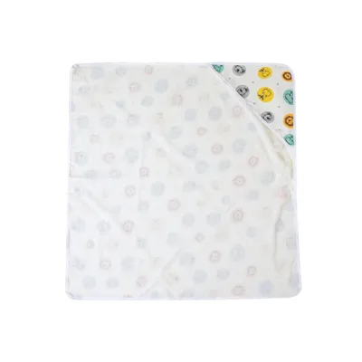 Toalha Forrada Papizinha Karinho Capuz Estampa Amiguinhos Toalha Forrada Papizinha Karinho Capuz Estampa Amiguinhos