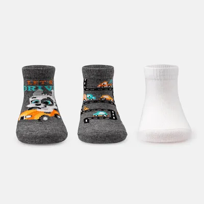 Kit Meia Tripack Bebê Puket Soquete - 03 unidades