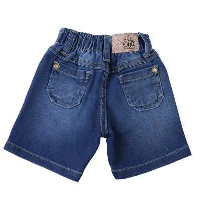 Bermuda Baby Gijo Com Bigode E Detalhe Cetim Bermuda Baby Gijo Com Bigode E Detalhe Cetim