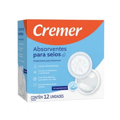 Absorvente Para Seios Cremer - 12 Unidades