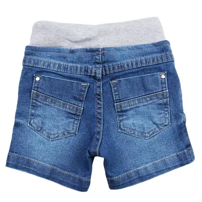 Bermuda Jeans Bebê Din Don Cós Ribana Com Cadarço Bermuda Jeans Bebê Din Don Cós Ribana Com Cadarço