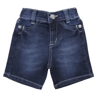 Bermuda Jeans Baby Gijo Detalhe Elástico E Moletom Bermuda Jeans Baby Gijo Detalhe Elástico E Moletom