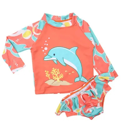 Conjunto Linha Praia Bebê Everly Estampa Golfinho Conjunto Linha Praia Bebê Everly Estampa Golfinho