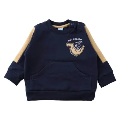 Conjunto Bebê Din Don Moletom Bordado Meu Dragão Favorito Conjunto Bebê Din Don Moletom Bordado Meu Dragão Favorito