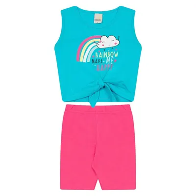 Conjunto Infantil Ralakids Regata Estampa Arco Íris + Shorts Conjunto Infantil Ralakids Regata Estampa Arco Íris + Shorts