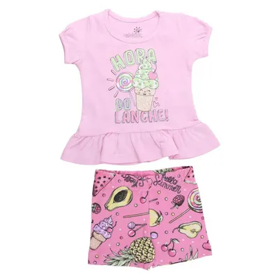 Conjunto Bebê Ralakids Bata Estampada + Bermuda Ciclista Conjunto Bebê Ralakids Bata Estampada + Bermuda Ciclista