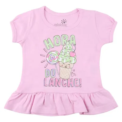 Conjunto Bebê Ralakids Bata Estampada + Bermuda Ciclista Conjunto Bebê Ralakids Bata Estampada + Bermuda Ciclista