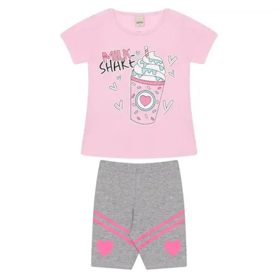Conjunto Infantil Ralakids Blusa Estampada + Bermuda Ciclista Conjunto Infantil Ralakids Blusa Estampada + Bermuda Ciclista