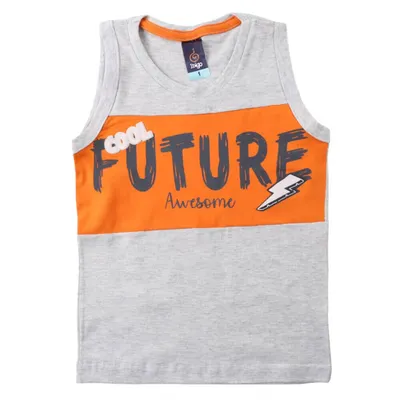 Camiseta Regata Infantil 1Bigo Estampa Silk Com Recorte Camiseta Regata Infantil 1Bigo Estampa Silk Com Recorte