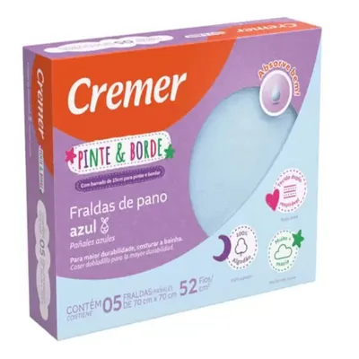 Fralda Cremer Pinte E Borde Com 05 Unidades
