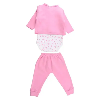 Conjunto Bebê Club Kids Bordado Florzinha - 03 Peças