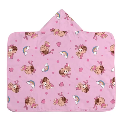 Toalha De Banho Incomfral Turma Da Mônica Baby Com Capuz
