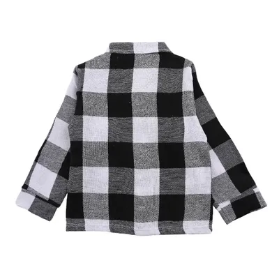 Camisa Manga Longa Bebê Bonettinhos Estampa Xadrez