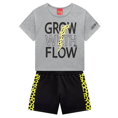 Conjunto Infantil Kyly Estampa Grow With Flow Conjunto Infantil Kyly Estampa Grow With Flow