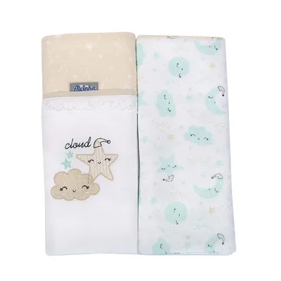 Kit Manta Cueiro Minasrey Alvinha Cloud - 02 Unidades