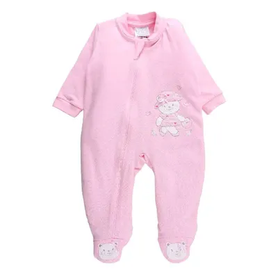 Macacão Longo Baby Gijo Bordado Ursinha