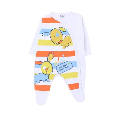 Macacão Longo Baby Gijo Estampa Dogs