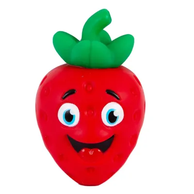 Chocalho E Mordedor Bebê Vila Toy Morango Chocalho E Mordedor Bebê Vila Toy Morango