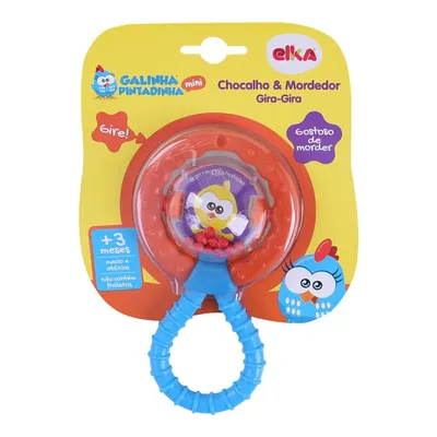 Chocalho & Mordedor Gira-Gira Elka Galinha Pintadinha Chocalho & Mordedor Gira-Gira Elka Galinha Pintadinha