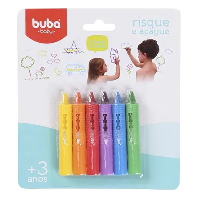 Brinquedo Risque E Apague 06 Lápis Coloridos 21119