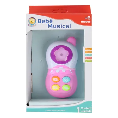 Celular Musical Kitstar Com Pilhas +6 Meses Sortido Celular Musical Kitstar Com Pilhas +6 Meses Sortido