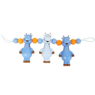 Móbile Para Carrinhos Vila Toy Modelo Girafa Azul Móbile Para Carrinhos Vila Toy Modelo Girafa Azul