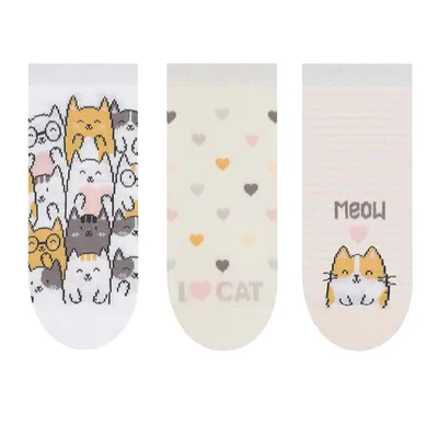 Kit Meia Sapatilha Selene Estampada - 3 Pares Kit Meia Sapatilha Selene Estampada - 3 Pares