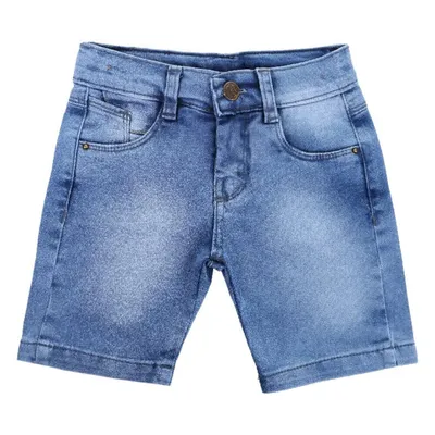 Bermuda Jeans Infantil Articolare Used Marmorizado Bermuda Jeans Infantil Articolare Used Marmorizado