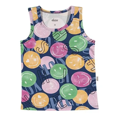 Blusa Regata Infantil Elian Cotton Leve Estampada