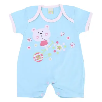 Macacão Curto Smoby Baby Estampa Ursinha Bicicleta