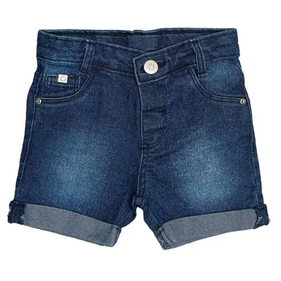 Bermuda Clube Do Doce Jeans Com Lycra Used Slim Com Barra Virada Bermuda Clube Do Doce Jeans Com Lycra Used Slim Com Barra Virada