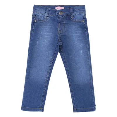 Calça Jeans Infantil Color Mini Detalhe Used E Puído