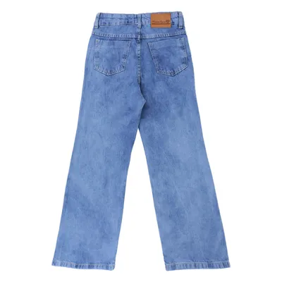 Calça Jeans Juvenil Frommer Wide Leg Detalhe Puídos Calça Jeans Juvenil Frommer Wide Leg Detalhe Puídos