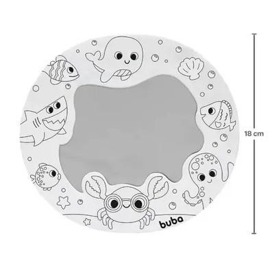 Espelhinho De Atividades Buba Brinquedo De Banho - 5 Peças Espelhinho De Atividades Buba Brinquedo De Banho - 5 Peças