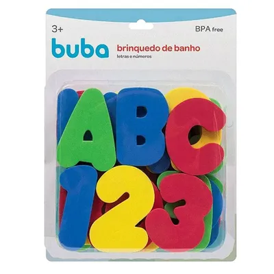 Brinquedo De Banho Buba Letras e Números Brinquedo De Banho Buba Letras e Números
