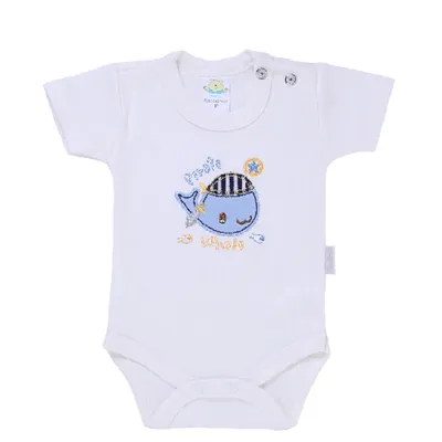 Conjunto Bebê Puro Carinho Bordado Baleia - 2 Peças