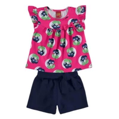 Conjunto Bebê Kyly Estampa Frutinhas Conjunto Bebê Kyly Estampa Frutinhas