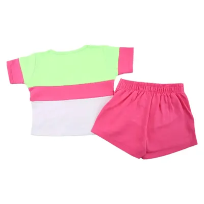 Conjunto Infantil Color Girl Blusa Happy + Shorts Com Pochete